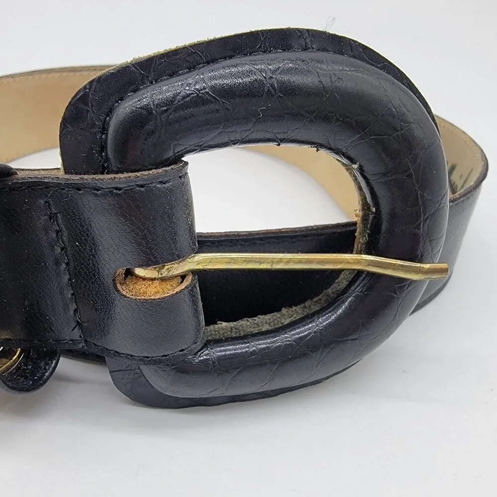 Vintage Peter‎ Nygard Belt Faux Leather Black Belt